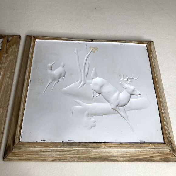 2 Fred Sweney Embossed Plastic Picture Prints Ducks and White Tailed Deers - Picture 12 of 16